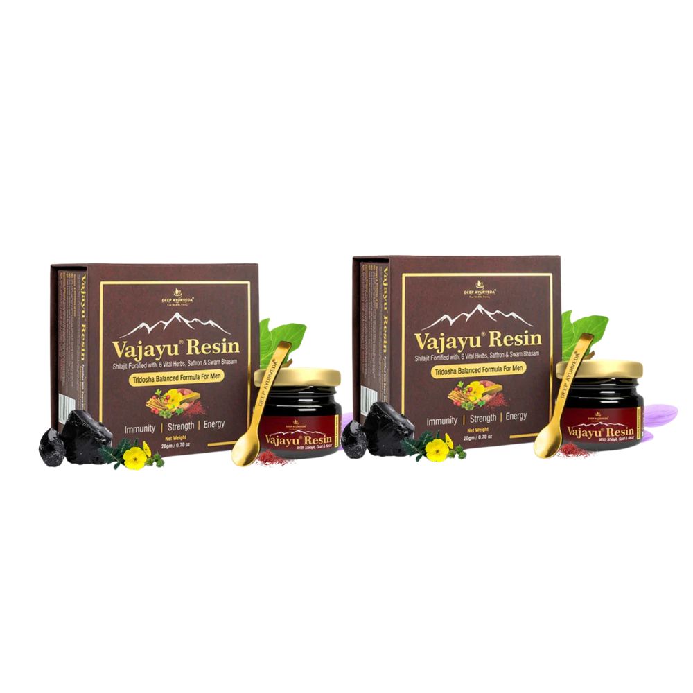 Vajayu® Natural Shilajit Resin with Saffron – Testosterone Support & Natural Energy Booster for Men – 20g
