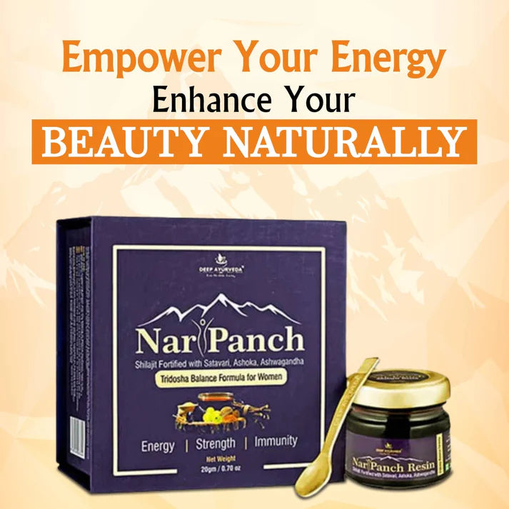 Naripanch® Shilajit Resin for Women – Natural Vitality & Hormonal Balance Support