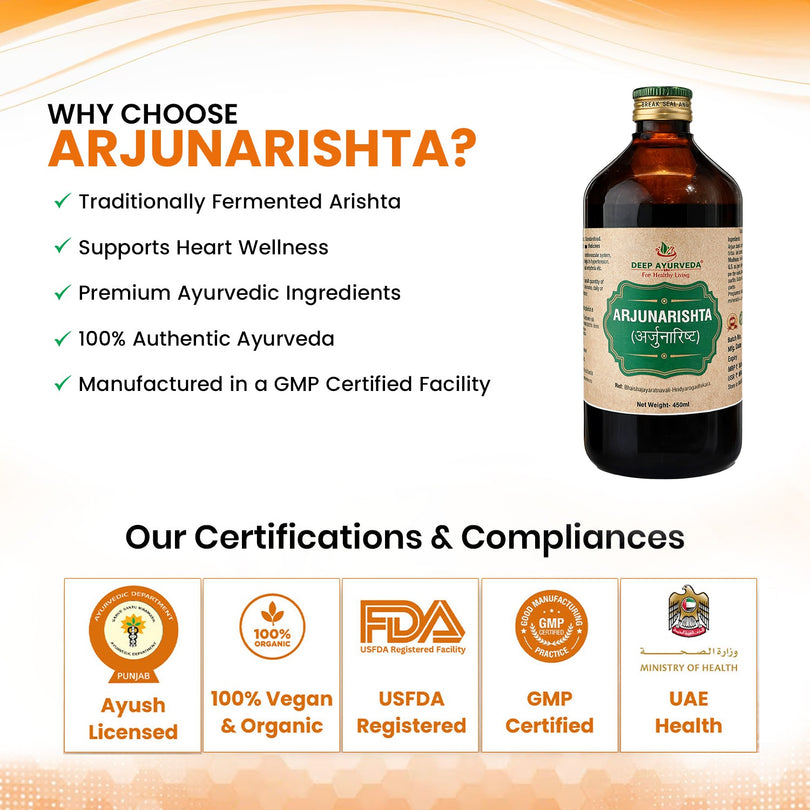 Arjunarishta Classical Ayurvedic Liquid Tonic | 450 ml