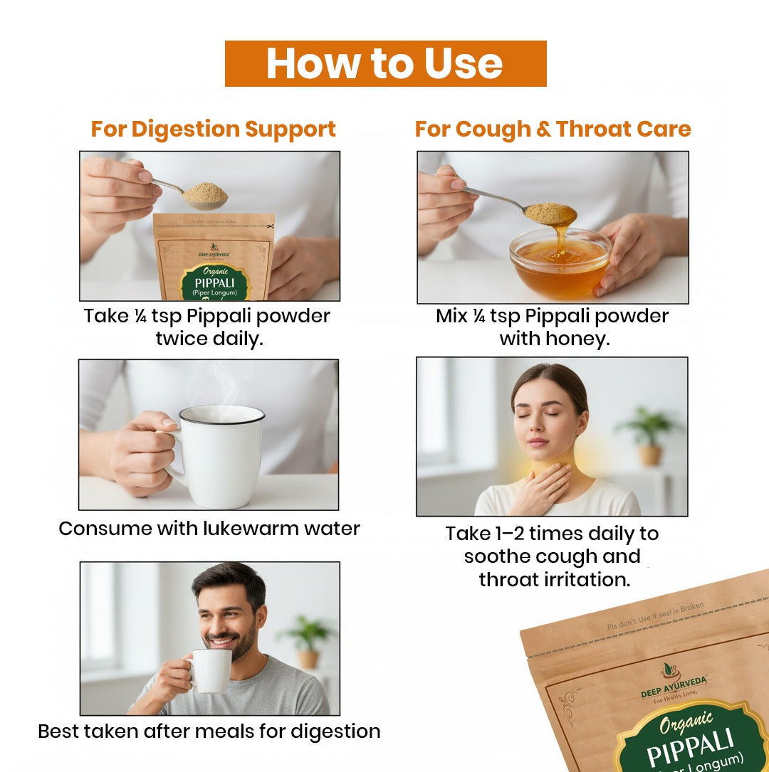 Organic Pippali Powder (Piper Longum)