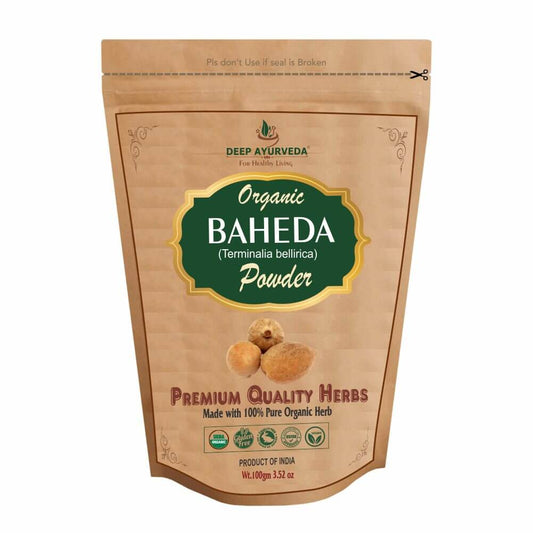 Organic Baheda Powder (Terminalia bellirica) | 100 gm - Deep Ayurveda