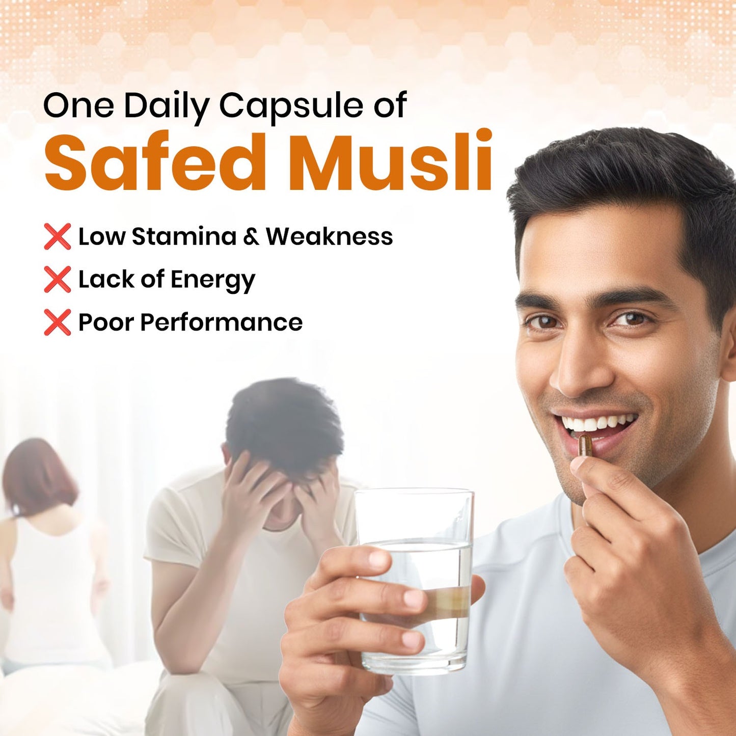 Safed Musli Vegan Capsule-10:1 Extract Based 500mg | Supports Vitality & Endurance