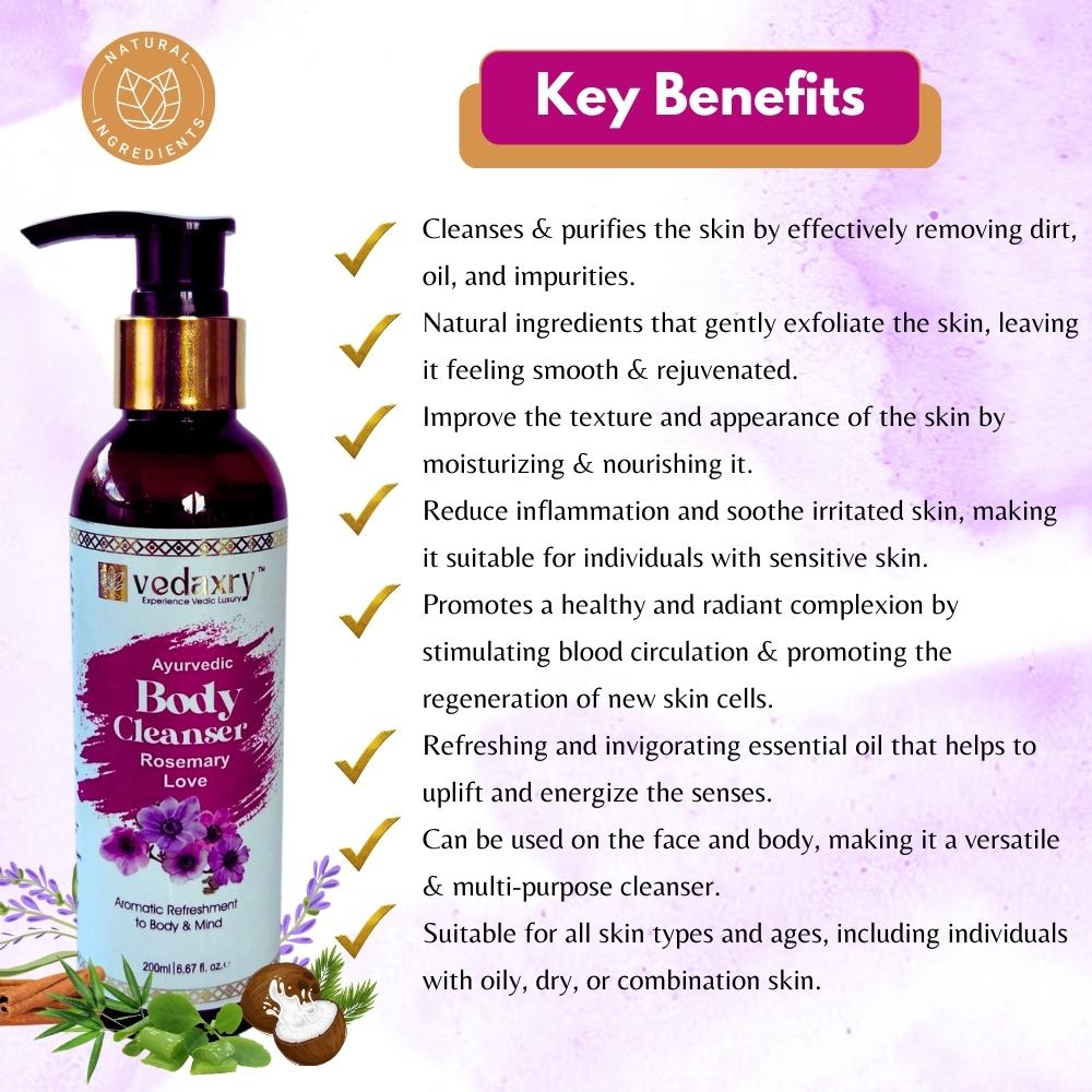 Vedaxry Ayurvedic Body Cleanser Rosemary benefits