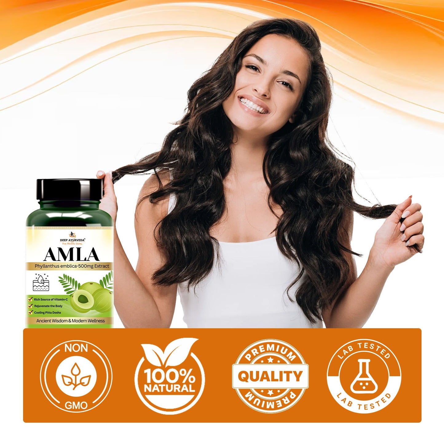 Amla (Emblica officinalis) Vegan Capsule made with 10:1 extract |  Rich vitamin C & Supports Immune Function
