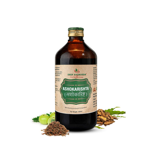 Ashokarishta | Classical Ayurvedic Liquid Tonic by Deep Ayurveda | 450 ml