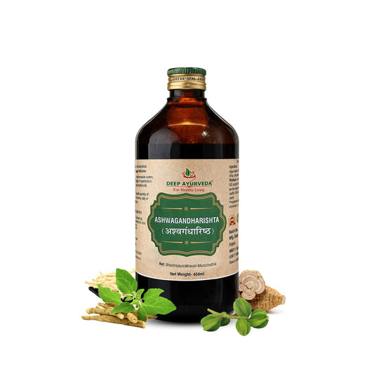 Ashwagandharishtam  Classical Ayurvedic Liquid Tonic by Deep Ayurveda | 450 ml