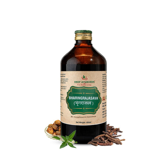 Bhringrajasava | Classical Ayurvedic Liquid Tonic by Deep Ayurveda | 450 ml