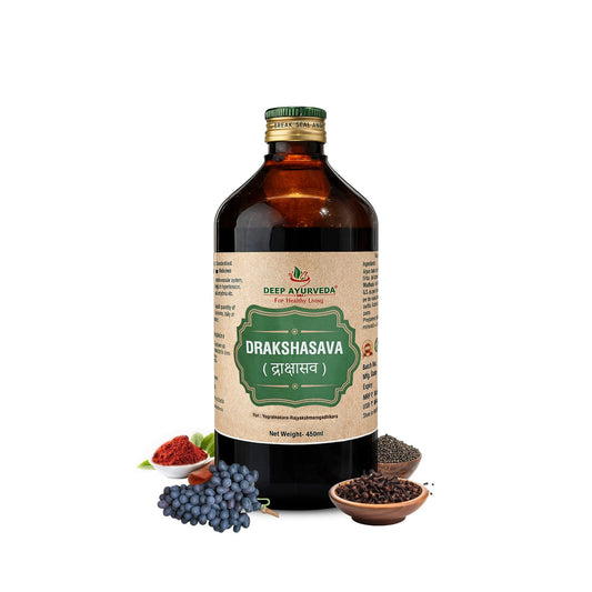 Drakshasava Classical Ayurvedic Liquid Tonic by Deep Ayurveda | 450 ml
