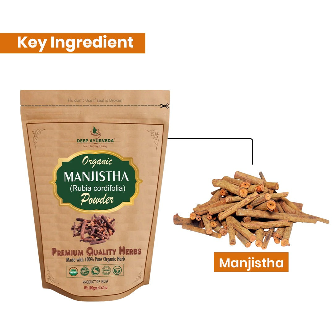 Organic Manjistha Powder (Rubia Cordifolia)
