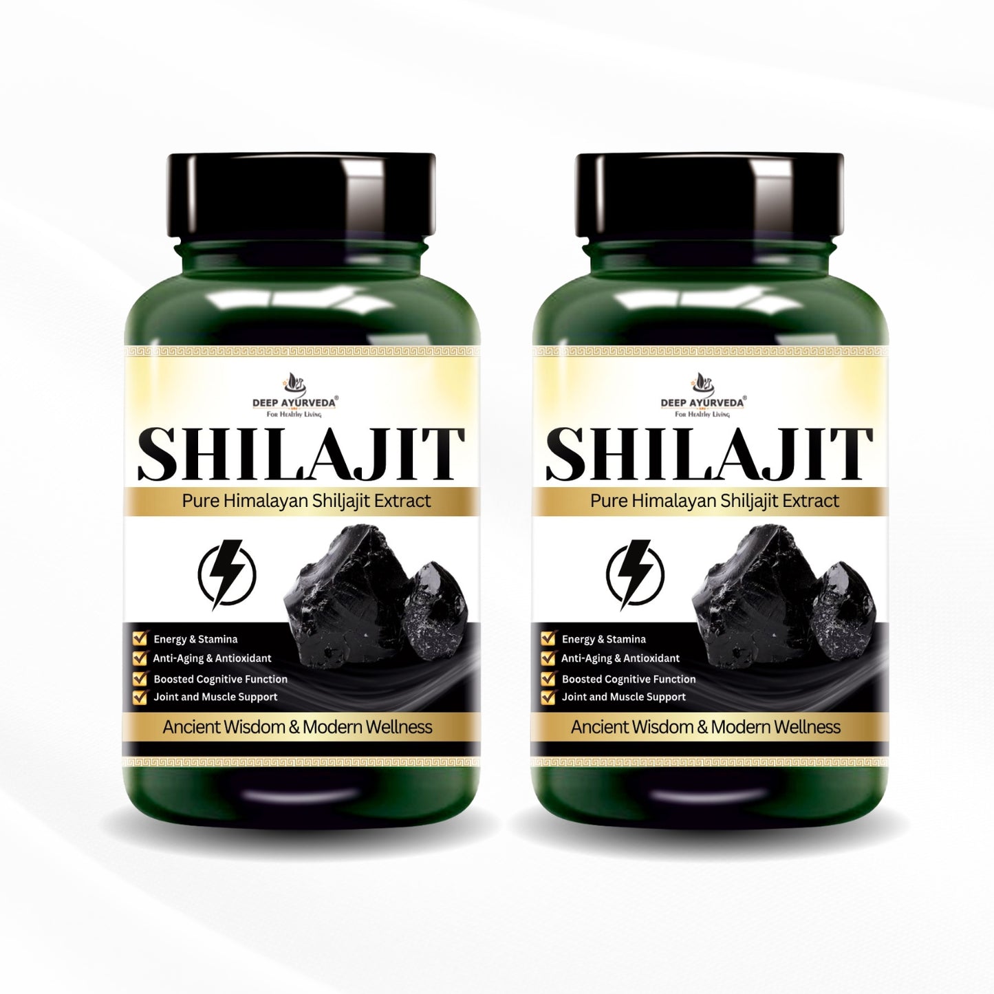 Shilajit Vegan Capsules – 500mg | Himalayan Energy & Vitality Booster | 60 Caps