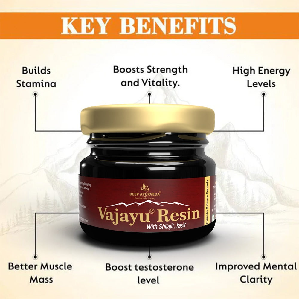Benefits of Vajayu Resin Shilajit