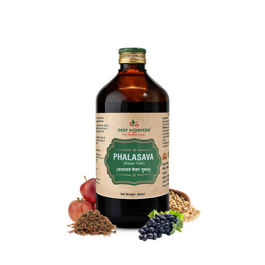 Phalasava (Kesaryukta) | Classical Ayurvedic Liquid Tonic by Deep Ayurveda | 450 ml