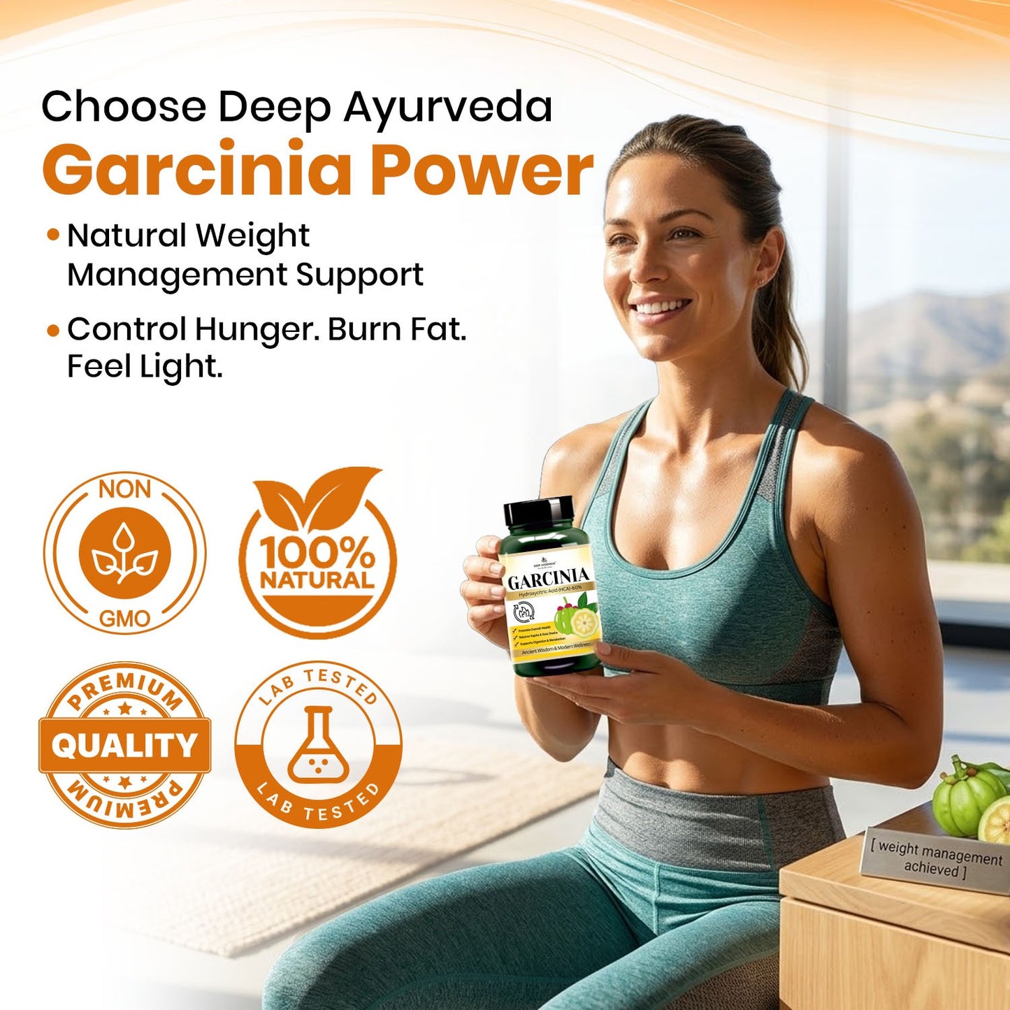 Garcinia Cambogia Vegan Capsule with 65% HCA for Weight Management | Appetite-Suppressing & Fat-Burning