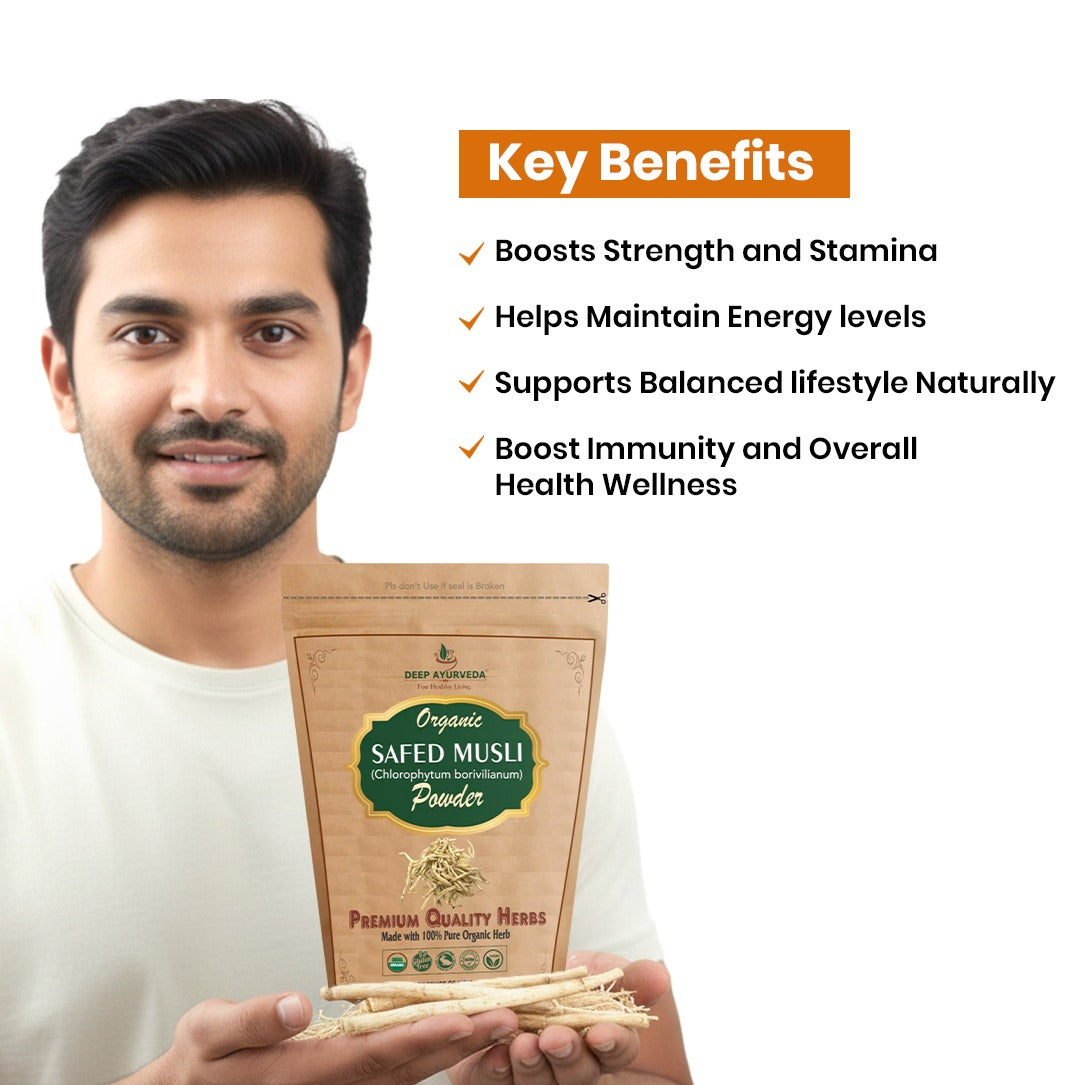 Organic Safed Musli Powder (Chlorophytum borivilianum)