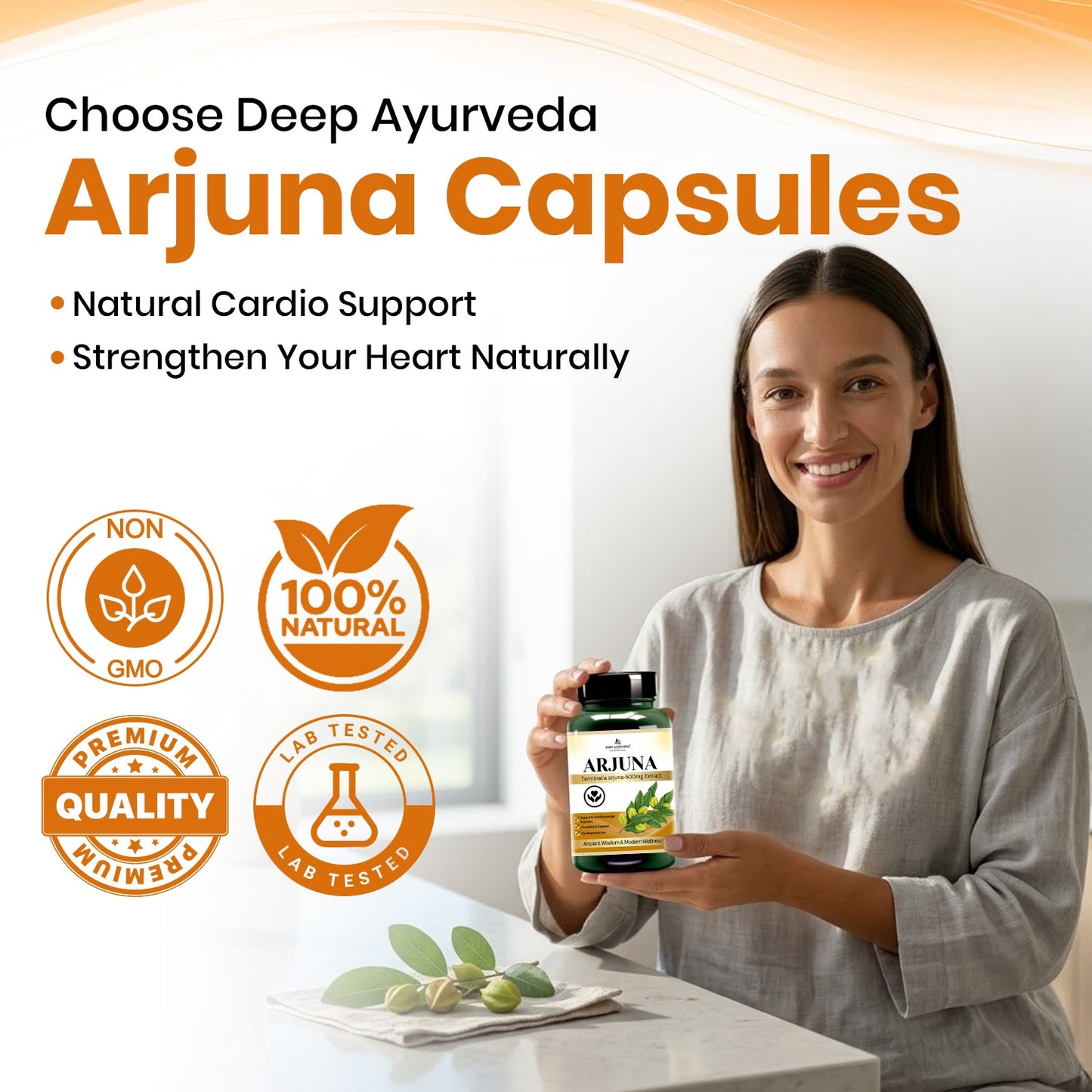 Arjuna 10:1 Extract Based Vegan Capsule | Support Heart Health, Blood Circulation, Blood Pressure, & Enhancing Overall Cardiac function