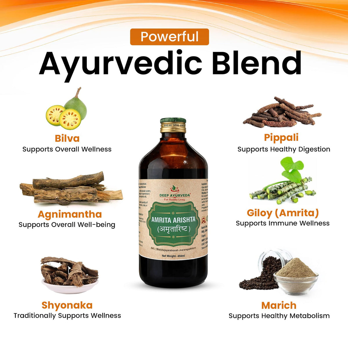 Amritarishta Classical Ayurvedic Tonic  | 450 ml
