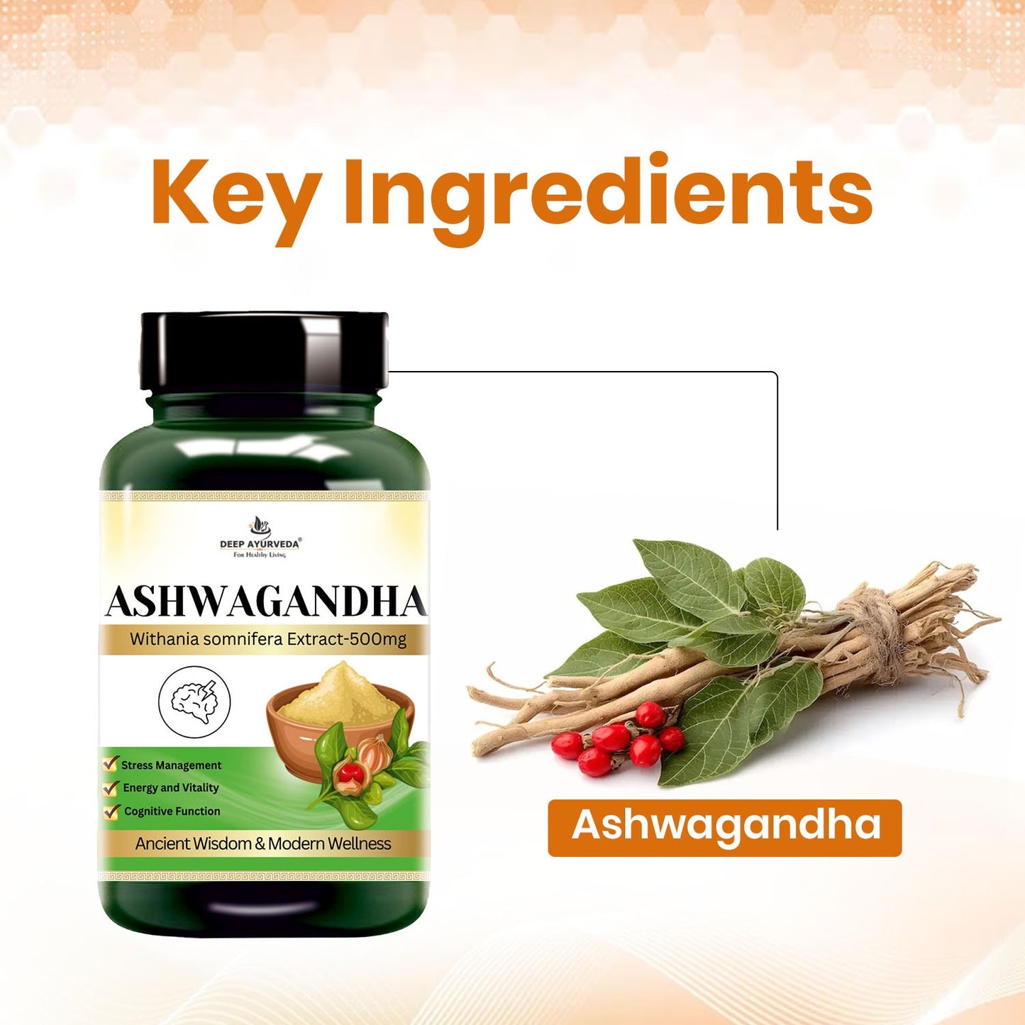 Ashwagandha Capsules – Natural Stress Relief & Mental Clarity