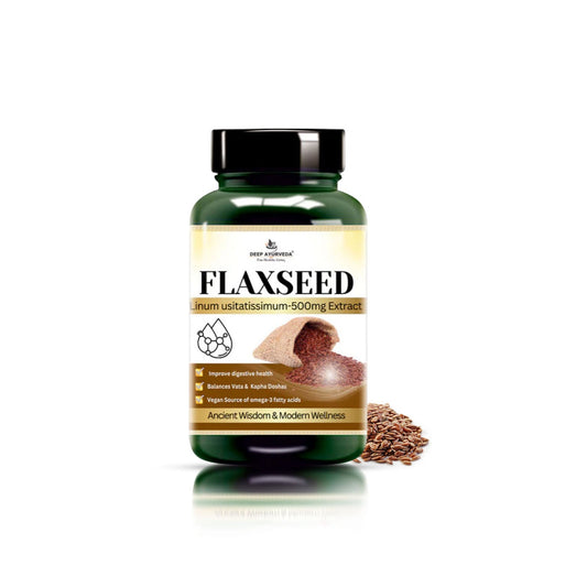 Flaxseed Vegan Capsule | 10:1 Extract Rich in omega-3 Fatty Acids, Fiber & lignans