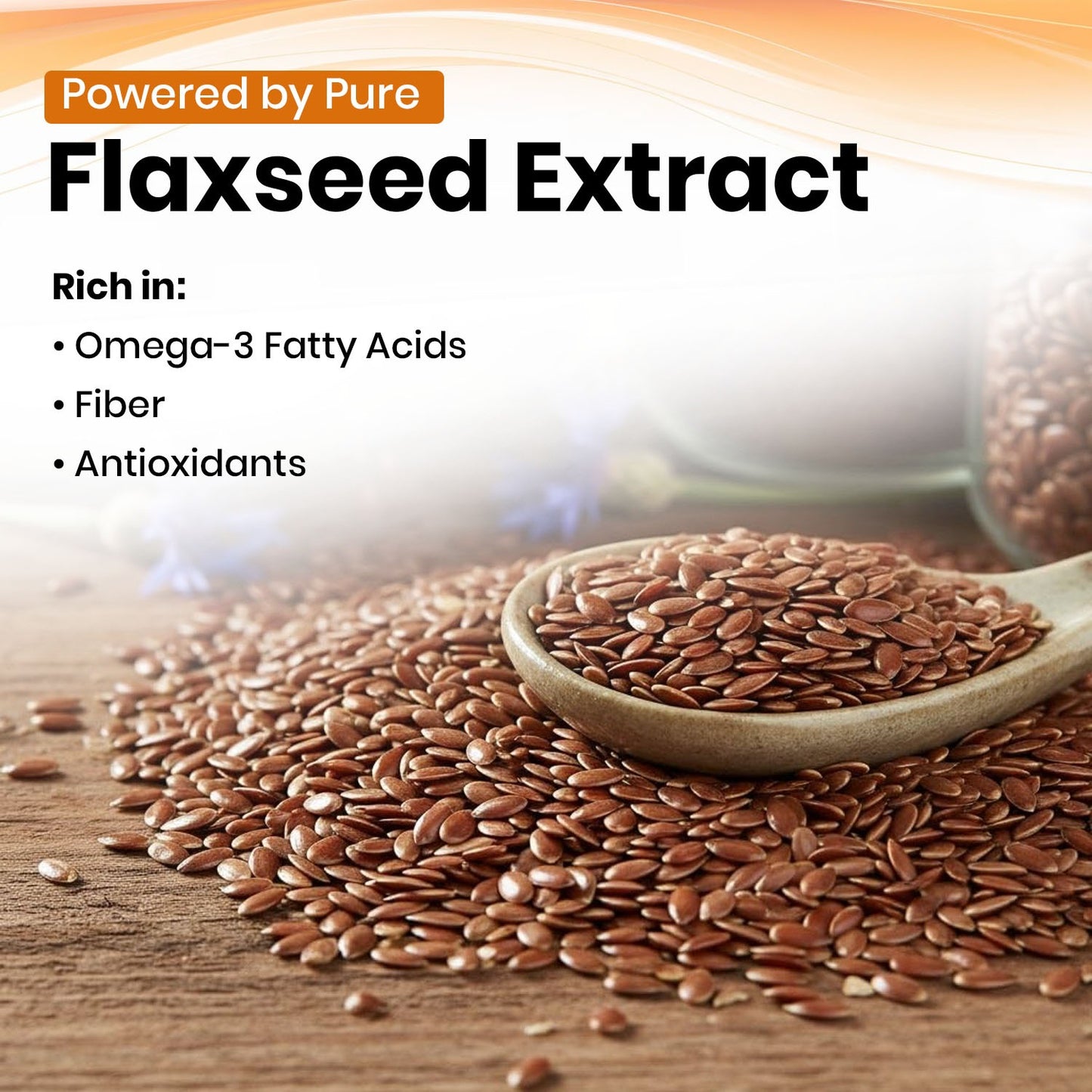 Flaxseed Vegan Capsule | 10:1 Extract Rich in omega-3 Fatty Acids, Fiber & lignans