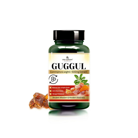 Guggal (Commiphora wightii) Vegan Capsule | 10:1 Extract for Joint Health, Cholesterol Management
