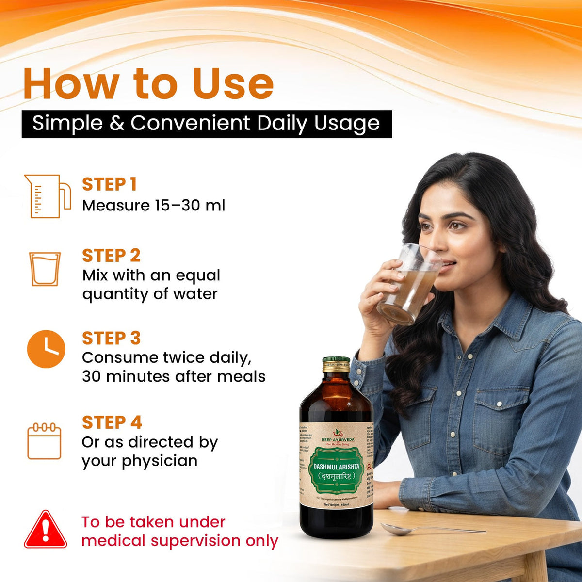 Dashmularishta | Classical Ayurvedic Liquid Tonic by Deep Ayurveda | 450 ml