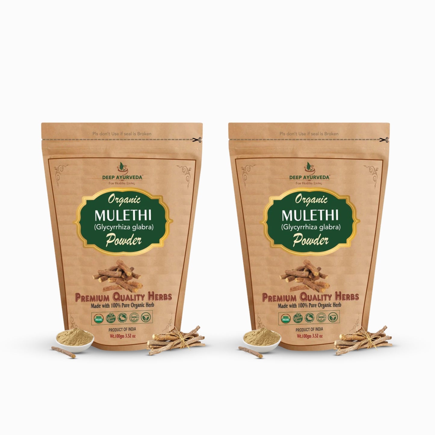 pack of 2 Organic Mulethi Powder