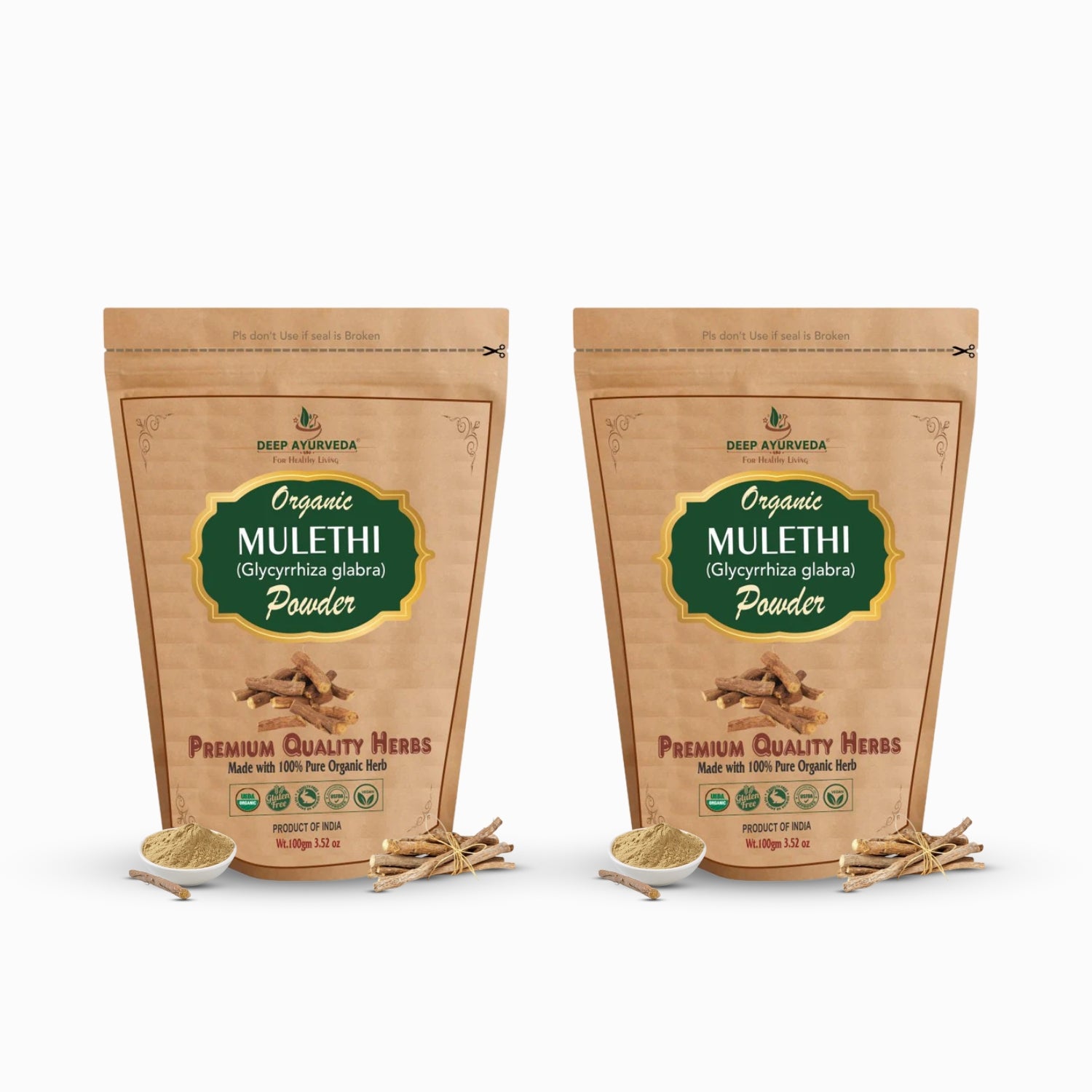 pack of 2 Organic Mulethi Powder