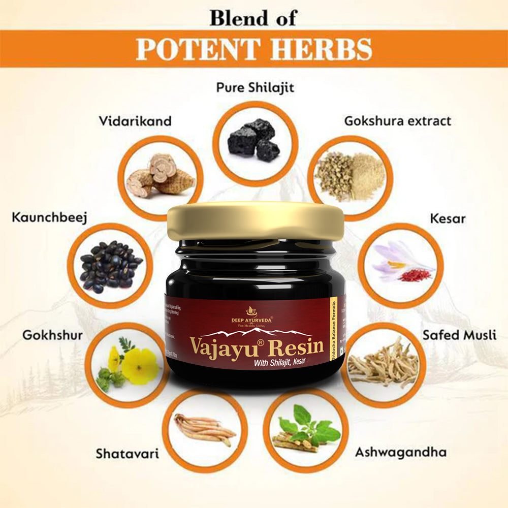 Vajayu Natural Resin shilajit herbs details