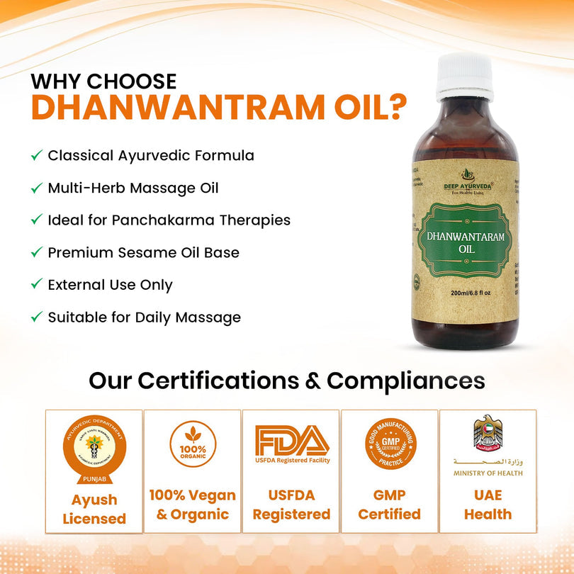 Dhanwantram Oil For Ayurvedic & Panchkarma Therpaies