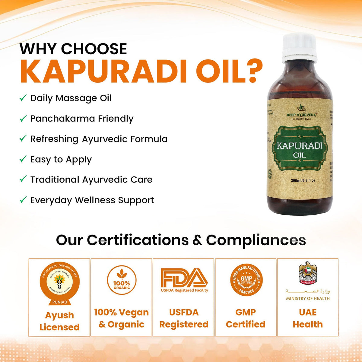 Kapooradi Oil | Traditional Ayurvedic Oil for Ayurveda Therapies and Massages